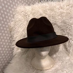 H&M Faux Suede Brim-Fedora hat